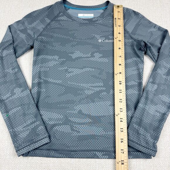 Columbia Long-Sleeve Shirt Kids Size XS 6/7 Gray Camouflage Camo Athletic - Picture 7 of 10